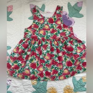 Vintage Oshkosh strawberry fruit dress size 24 months
